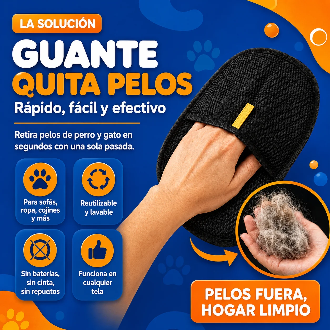 Guante Removedor de Pelos